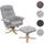 MCW Relaxsessel H56-T Stoff/Textil 80 x 100 x 90 cm Grau mit Hocker
