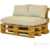 Friderik-EU Palettenkissen Kissen für Paletten Set 2+1 Palettenkissen 120x60x15 cm Wasserdicht weiß