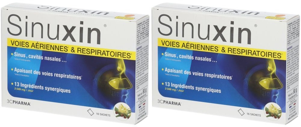 Sinuxin® Les 3 Chênes Pharma Voies aériennes & respiratoires 2x16 pc(s) sachet(s)