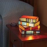 Buntglas-Lampe, gestapelte Bücher, Tiffany, handgefertigte Buchform, Tischlampen, Retro-Vintage-Nachtlicht, Tiffany-Stil, Nachttischlampe, ästhetische Dekoration für Zuhause, Wohnzimmer, Schlafzimmer