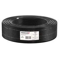 PremiumX Premium X CAT 7 Outdoor Netzwerkkabel 50m S/FTP 10 Gbit/s PE AWG23/1 Simplex schwarz – Schwarz