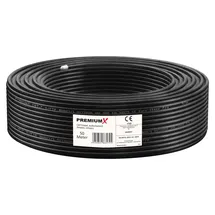 PremiumX Premium X CAT 7 Outdoor Netzwerkkabel 50m S/FTP 10 Gbit/s PE AWG23/1 Simplex schwarz – Schwarz