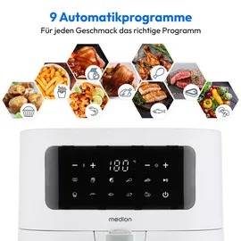 Medion E40 XL Heißluftfritteuse matt weiß