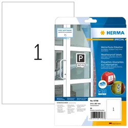 HERMA 10798, Weiß, Rechteck, Dauerhaft, A4, Universal, Papier