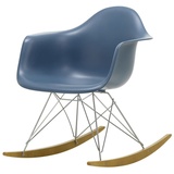 Vitra - Eames Plastic Armchair RAR RE, Ahorn gelblich / Chrom / meerblau