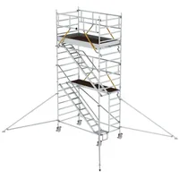Günzburger Munk Rollgerüst SG 1,35 x 2,45 m mit Schrägaufstiegen & Ausleger Plattformhöhe 4,47 m
