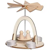 Weihnachtspyramide Engel aus Holz, blanko