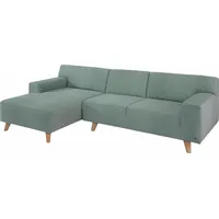 Tom Tailor HOME Ecksofa »NORDIC PURE«, mit Recamiere, im Retrolook, Füße Buche natur beige