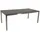 DEGAMO Gartentisch Sydney 200 x 100 x 74 cm Edelstahl gebürstet/Glas in 3D Keramikoptik anthrazit
