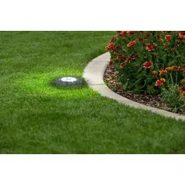 NÄVE Solarleuchte Kunststoff Ø 12 cm x 12,5 cm 3er Set grau