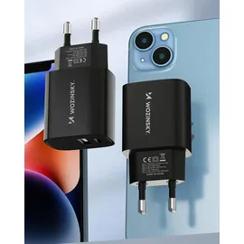 wozinsky USB-A auf USB-C 20W Adapter Schwarz