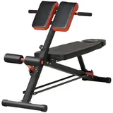 MC Star Hantelbank Multi-Hantelbank verstellbar Fitnessbank Schrägbank Bauchtrainer, (Schwarz 64 x 146 x 73,5-85 cm für effektives Training) schwarz