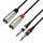 Adam Hall Cables Audiokabel K3 TMP 0300 - 2 x XLR-Stecker auf 2 x 6,3 mm Klinken-Stecker 3,0m (K3tmp0300)