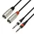 Adam Hall Cables Audiokabel K3 TMP 0300 - 2 x XLR-Stecker auf 2 x 6,3 mm Klinken-Stecker 3,0m (K3tmp0300)