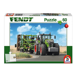 Schmidt Spiele Puzzle Fendt 1050 Vario m. Amazone Grubber Cenius, 60 Puzzleteile bunt