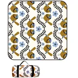 DOTBUY-SHOP Picknickdecke Wasserdicht, Campingdecke Stranddecke Wärmeisoliert Maschinenwaschbar Faltbar Picknickmatte, für Outdoor Strand Campen Wandern Ausflüge (Turteltauben,150x100cm)