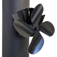 FireFix Ofenventilator 4-flügelig für das Rauchrohr 18 x 18,7 x 7 cm Schwarz