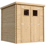 TIMBELA Gartenhaus Holz M309 2,04 x 2,04 m Natur