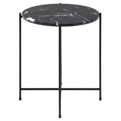 Avila Ecktisch Ø42 cm schwarz.
