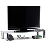 Relaxdays TV-Tisch 100 cm weiß/silber