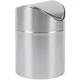 Testrut Tischabfalleimer Küchenabfalleimer mit Schwingdeckel, Edelstahl, 1,5 Liter,