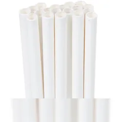 Bio Trinkhalme Strohhalme 100% kompostierbar Maße: ø 6mm x 21 cm lang Weiß  150 Stück
