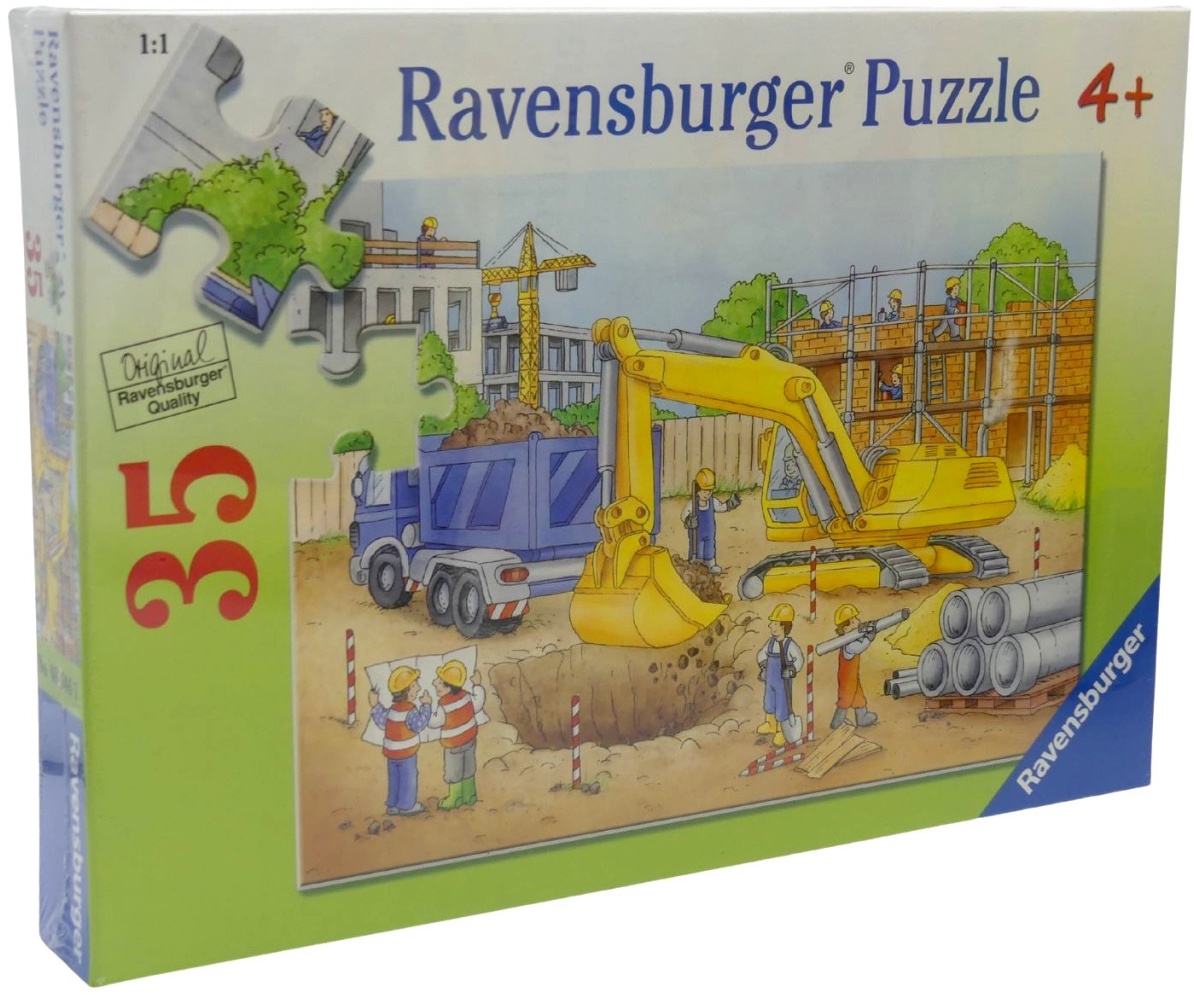 Ravensburger Puzzle Busy Builders beschäftige Bauarbeiter 086467 35 Teile 21 ...