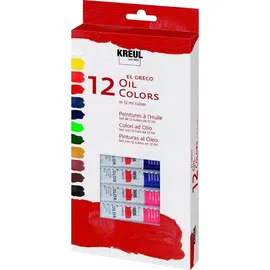 Kreul el Greco Ölfarben Set 12 x 12 ml Tuben
