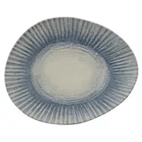 ARTHUR KRUPP 67382A08 Arthur Krupp Flacher Teller Organic Cm 31x26 Sunlight Blue Stoneware