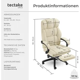 Tectake Jillien Velours Beige