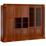 JVmoebel Aktenschrank Brauner Massivholz Büroschrank Designer Arbeitszimmer Luxus Schränke (Büroschrank) Made in Europa braun