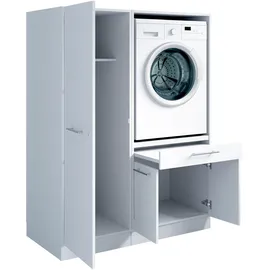laundreezy Mehrzweckschrank-Set 118 x 162 x 68 cm Weiß