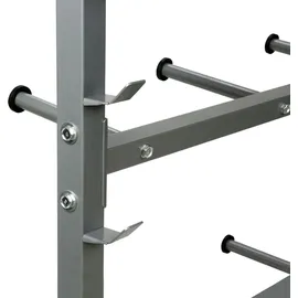 CCLIFE Hantelablage Hantelständer Hantelbaum silber