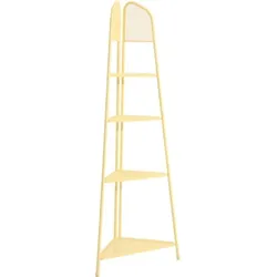Standregal Eckregal Ablagefläche Regal Ablage Metall Gelb 180x48x48 cm