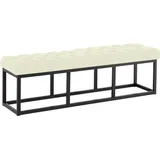 CLP Sitzbank Amun Stoff Creme 150 x 46 x 38 cm