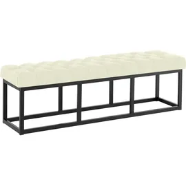 CLP Sitzbank Amun Stoff Creme 150 x 46 x 38 cm
