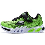 SKECHERS Jungen Flex-Glow Elite Vorlo Sneaker, Lime Synthetic Black Trim, 30 EU