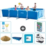 Rechteckiger Frame Pool - 450x220x84 Cm - 7-teilig  S35