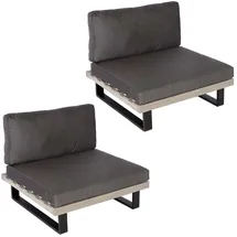 Mendler HWC-H54 Garten-Sessel 2er-Set 0 x 0 x 0 cm grau