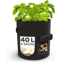 Praknu Kartoffelsack Pflanzsack 3er Set 40L