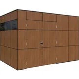BERTILO Gartenhaus HPL 2 3,45 x 2,29 m Walnuss
