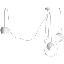 Flos - AIM LED-Pendelleuchten-Set (3 Pendelleuchten + Vielfach-Rosette), weiß
