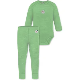 normani Outdoor Sports Merino Body Langarm und Baby Merino Hose in Grün | Gr.: 80