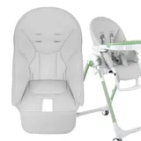 Baby Hochstuhl Bezug Hellgrau Ersatzbezug Hochstuhl Kissenbezug Baby Esszimmerstuhl Sitzkissen, PU Leder Hochstuhls Sitzauflage Für Kinderhochstühle