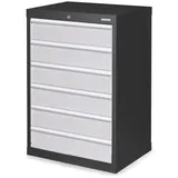 Bedrunka+Hirth Schubladenschrank Profi, Schubladen 6x150 mm, HxBxT 1.019 x 680 x 500 mm, anthrazitgrau/lichtgrau