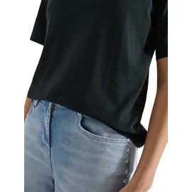 Cecil T-Shirt Slubyarn Schwarz L
