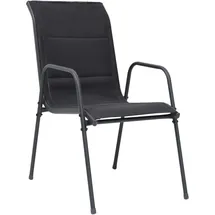 vidaXL Stapelstuhl 66 x 66 x 88 cm schwarz 2 St.