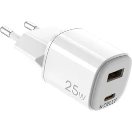 CELLY UPTC1USB1USBC25, Drinnen, USB, Weiß - Weiß
