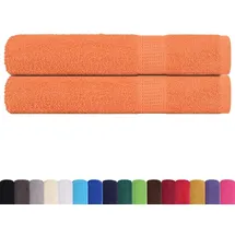 vidaXL Saunatuch 80 x 200 cm orange 2 St.