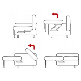 petits-meubles ECKSOFA Isaac 4 Sitzplätze Taupe